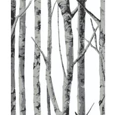 Non-woven Wallpaper NextWall Birch Trees Peel and Stick Wallpaper