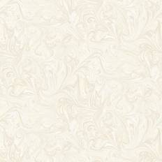 Boho Rhapsody Cream and Ivory Sierra Marble Unpasted Wallpaper