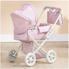 Toys Teamson Kids Olivia's Little World Polka Dots Princess Baby Doll Deluxe Stroller Pink & Gray