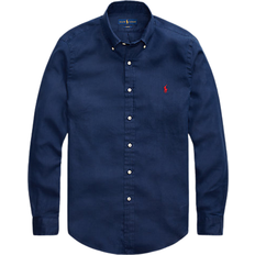 Linen Shirts - Men Polo Ralph Lauren Classic Fit Lightweight Linen Shirt - Newport Navy
