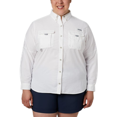 White - Women Shirts Columbia Women’s PFG Bahama Long Sleeve Plus - White