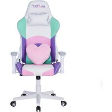 PU leather Gaming Chairs Techni Sport TS42 Kawaii Colors Gaming Chair - White/Purple