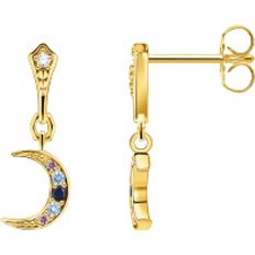 Thomas Sabo Royalty Moon Earrings - Gold/Multicolour