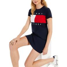 Blau - T-Shirt-Kleider Tommy Hilfiger Women's Flag Dress - Sky Captain