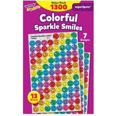 Plastic Stickers Trend Colorful Sparkle Smiles
