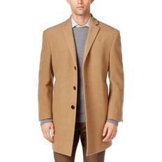 Men Coats Calvin Klein Prosper Wool-Blend X-Fit Overcoat - Camel