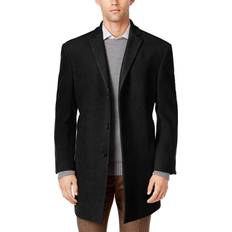 Calvin Klein Prosper Wool-Blend X-Fit Overcoat - Black