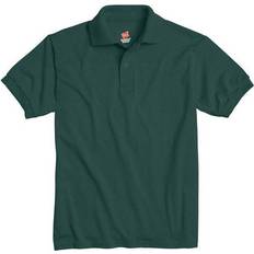 Hanes Kid's Cotton-Blend EcoSmart Jersey Polo - Deep Forest (054Y)