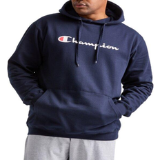 Champion Big & Tall Fleece Script Logo Hoodie - Navy