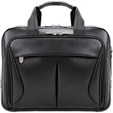 Laptop/Tablet Compartment Briefcases McKlein R Series Person Leather Expandable Laptop Briefcase 17" - Balck