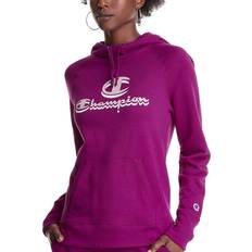 Pink champion hoodie Champion Women's Powerblend Graphic Hoodie - Venture Pink