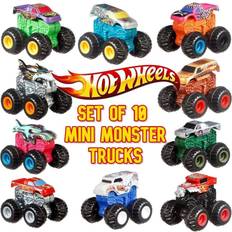 Mattel Spielzeugautos Mattel Monster Trucks Set of 10 MINIS Vehicles Series 2 NEW & BOXED!