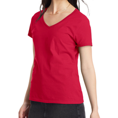 Hanes Women's Perfect-T Short Sleeve V-Neck T-Shirt - Deep Red