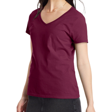 Hanes Women's Perfect-T Short Sleeve V-Neck T-Shirt - Maroon