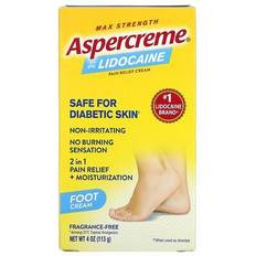 Foot Care Aspercreme Lidocaine Diabetic Foot Creme 4.0 oz