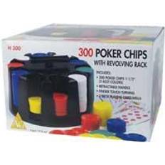 Poker chips 300 Poker Chips with Revolving Rack