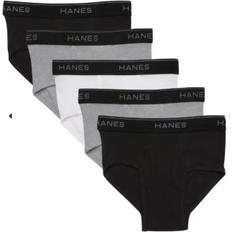 Briefs Children's Clothing Hanes Boy's Ultimate Dyed Briefs With ComfortSoft Waistband 5-Pack - Black/Grey/White (BU39B5)