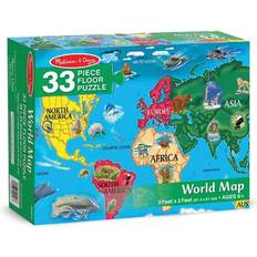 Floor Jigsaw Puzzles Melissa & Doug World Map 33 Pieces