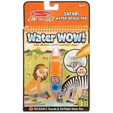 Plastic Coloring Books Melissa & Doug Water Wow! Safari Water Reveal Pad on the Go Travel Activity