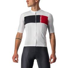 Castelli Bike Accessories Castelli Prologo 7 Short Sleeve Jersey Men - Ivory/Light Black/Red