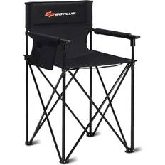 Costway Camping Costway Portable 38 Inch Oversized High Camping Fishing Folding Chair