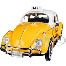 Motormax Spielzeuge Motormax 1966 Volkswagen Beetle "Taxi" Yellow with White Top 1/24 Diecast Model Car
