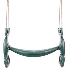 Toys PlayBerg QI003582G 2 Person Swing Plastic Double Glider Playground, Green