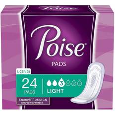 Menstrual Protection Poise Pads, Light Absorbency, Long 24.0 ea