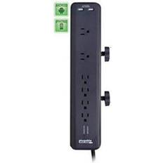 2 USB Outlets Power Strips Plugable Technologies PS6-USB2DC 6-Outlet ClamPing Desk Mountable Power Strip with 2-Port USB Charger