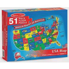 Floor Jigsaw Puzzles Melissa & Doug United State of America Map 51 Pieces