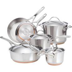 Stainless Steel Cookware Sets Anolon Nouvelle Cookware Set with lid 10 Parts