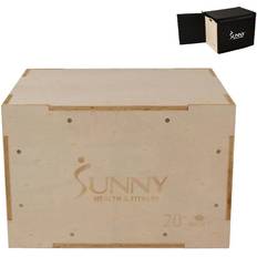 Sunny Health & Fitness Training Equipment Sunny Health & Fitness Adjustable Wood Plyo Box with Cover