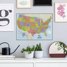 RoomMates Dry Erase US Map Peel and Stick Giant Wall Decal