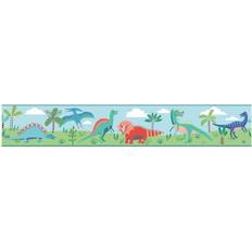 RoomMates RMK11499BD Dinosaur Parade Peel & Stick Wallpaper Border