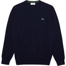 Lacoste Men Sweaters Lacoste Organic Cotton Crew Neck Sweater - Navy Blue