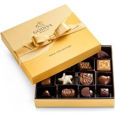 Godiva Assorted Chocolate Gold Gift Box Gold Ribbon 195.612g 19pcs
