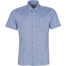Barbour Herren Hemden Barbour Nelson Short Sleeve Summer Shirt - Blue