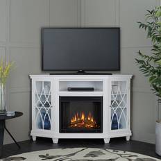 Corner electric fireplace tv stand Real Flame Lynette Electric Fireplace