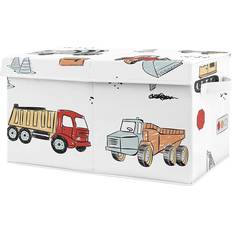 Sweet Jojo Designs Construction Truck Collection Fabric Toy Bin Storage
