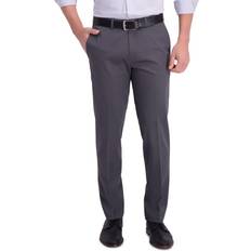 Haggar Iron Free Premium Khaki Straight Fit Pant - Dark Grey