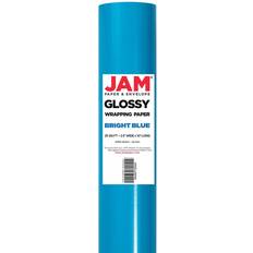 Jam Paper Gift Wrap, Matte Wrapping Paper, 25 Sq ft per Roll, Matte Light Baby Blue/Pool Blue, 2/Pack
