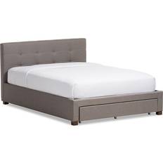 King size bed Beds & Mattresses Baxton Studio Brandy Frame Bed 203.98x221.99cm