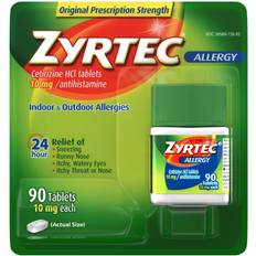 Medicines Zyrtec 24 Hour Allergy Relief 10mg 90 pcs Tablet