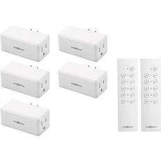 15-Amp WiOn Indoor Plug-In Wi-Fi Wireless Switch Dual-USB Charging Port  Programmable Control Timer, White