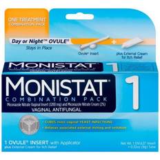 Intimate Products - Yeast Infection Medicines Monistat 1 Day or Night Ovule Insert Plus External Cream Combination Pack Cream