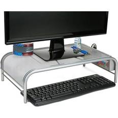 Laptop Stands Mind Reader Metal Mesh Monitor Stand Laptop Riser with 2 Compartments