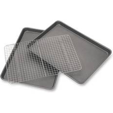 Chicago Metallic Professional Nonstick 3-Piece Cookie/Jelly Roll and Cooling Grid Baking Supply