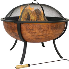 Sunnydaze Fire Pits & Fire Baskets Sunnydaze Copper Finish Raised Outdoor Fire Pit Bowl