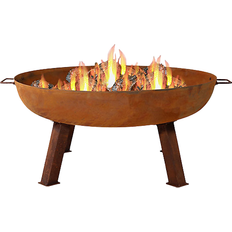 Sunnydaze Fire Pits & Fire Baskets Sunnydaze Rustic Cast Iron Wood Burning Fire Pit Bowl