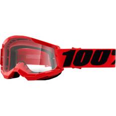 100% Strata II Youth Motocross Goggles, black-red